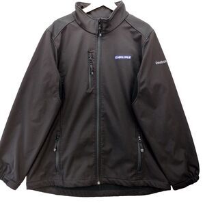 Reebok Jacket Mens 2XL Black Full Zip Playshield Soft Shell Performance Stretch